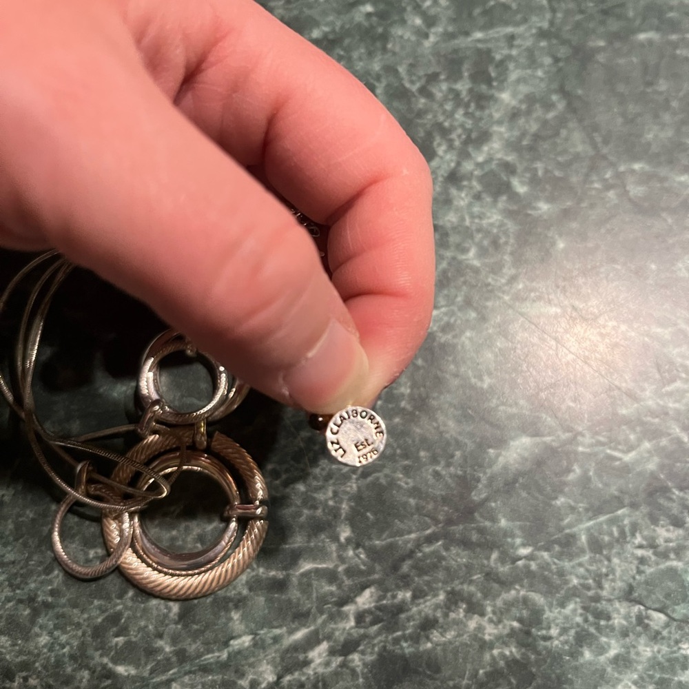 Liz Claiborne Silver Multi-Circle Necklace - Picture 4 of 4